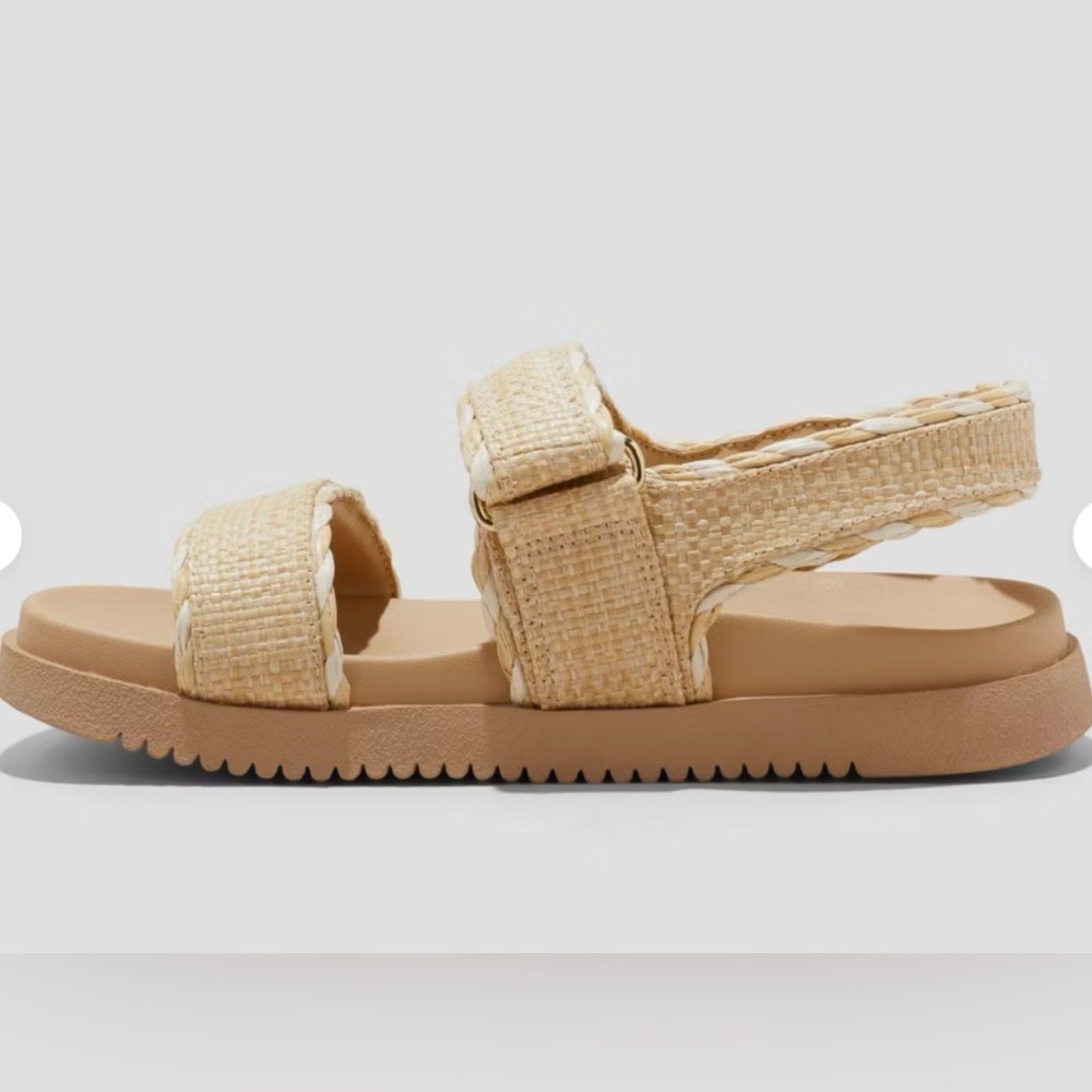 Womens Tilly Raffia Platform Footbed Sandals - a New Day - tan - new - Picture 3 of 7